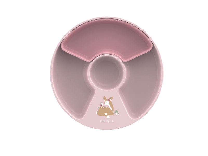 mepal rosa Kinderteller mit Unterteilung