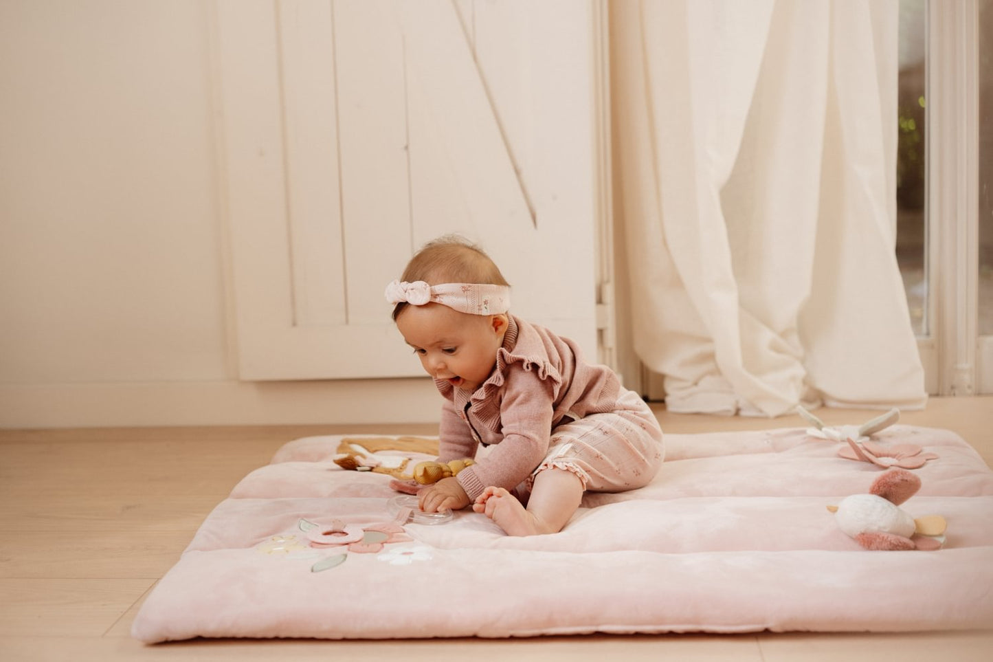 Little Dutch rosa Laufgittereinlage 75 x 95 cm mit Verpackung