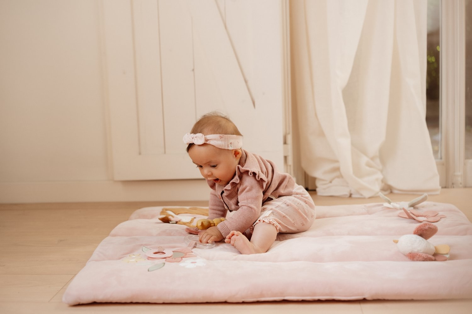 Little Dutch rosa Laufgittereinlage 75 x 95 cm mit Verpackung