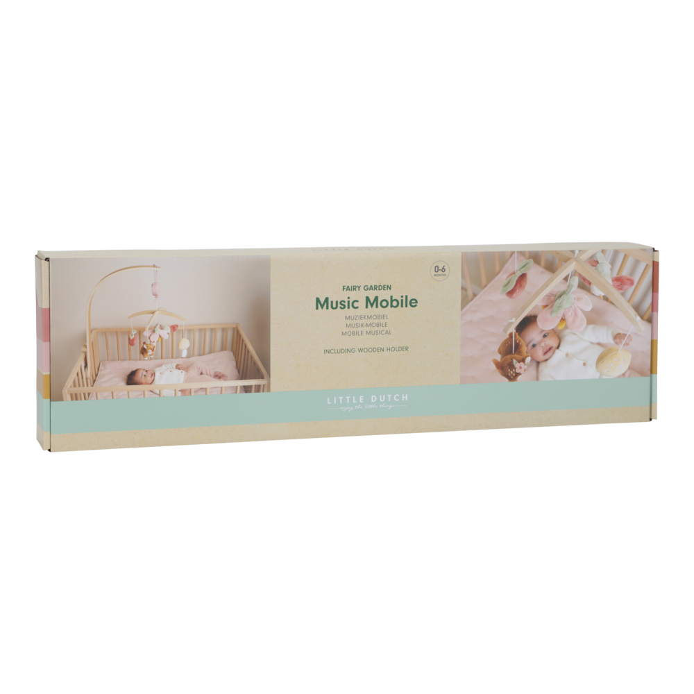 Little Dutch rosa Musik-Mobile aus Holz - Fairy Garden