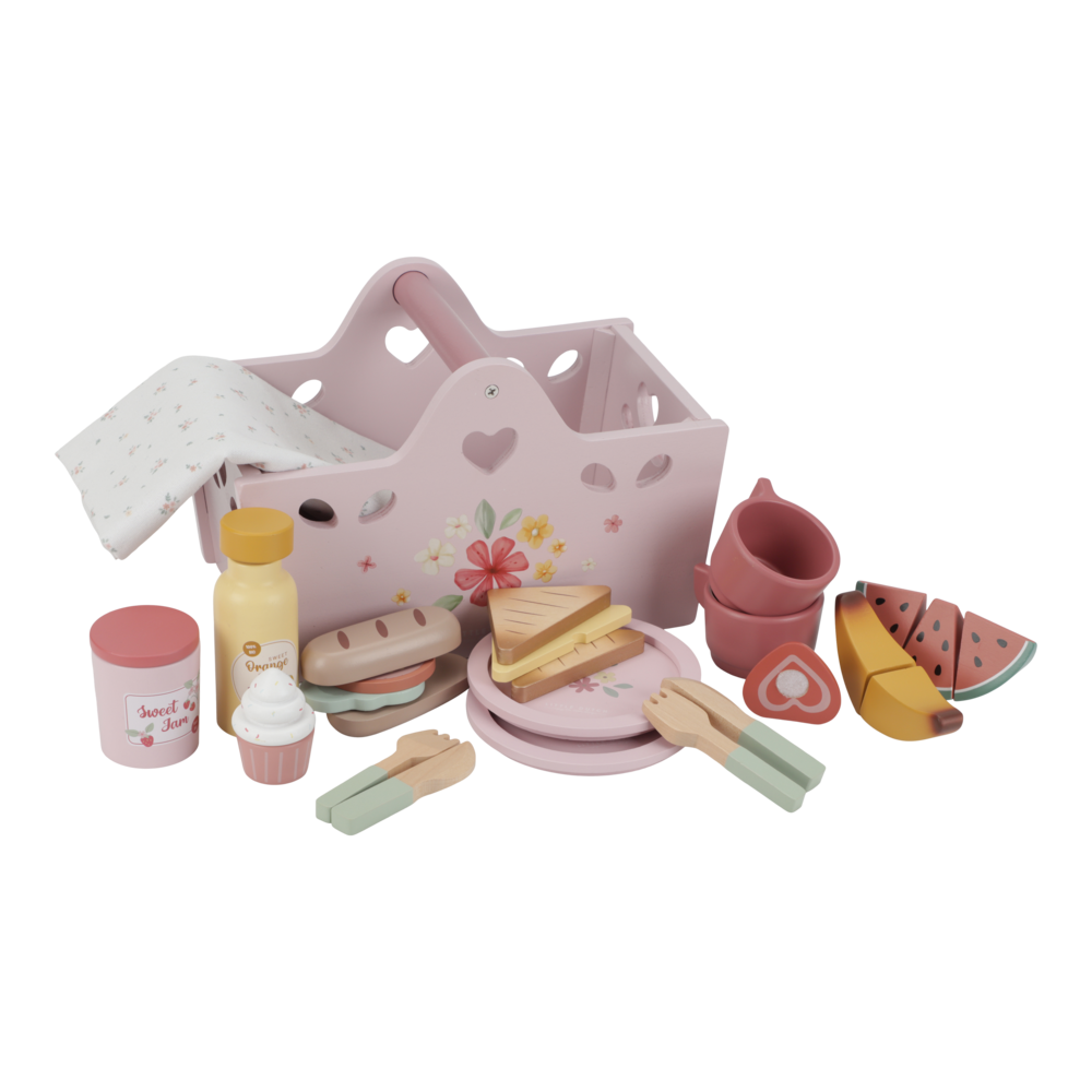 Little Dutch rosa Picknick Korb Spielzeug Set Holz