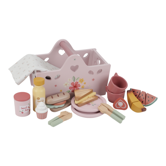 Little Dutch rosa Picknick Korb Spielzeug Set Holz