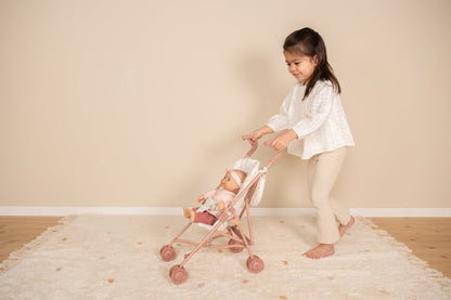 Little Dutch rosa Puppenbuggy aus Metall Detailansicht