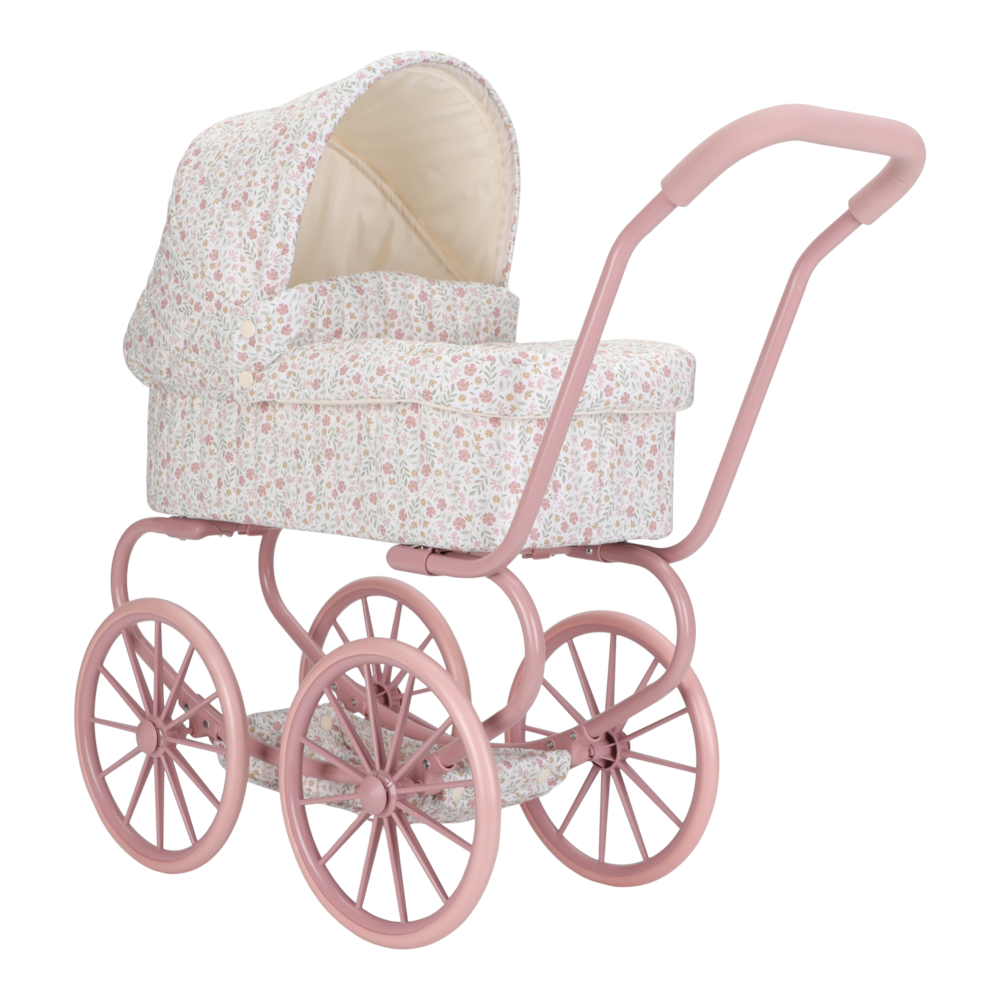 Little Dutch rosa Puppenwagen Metall Soft Flowers | einfachschoen