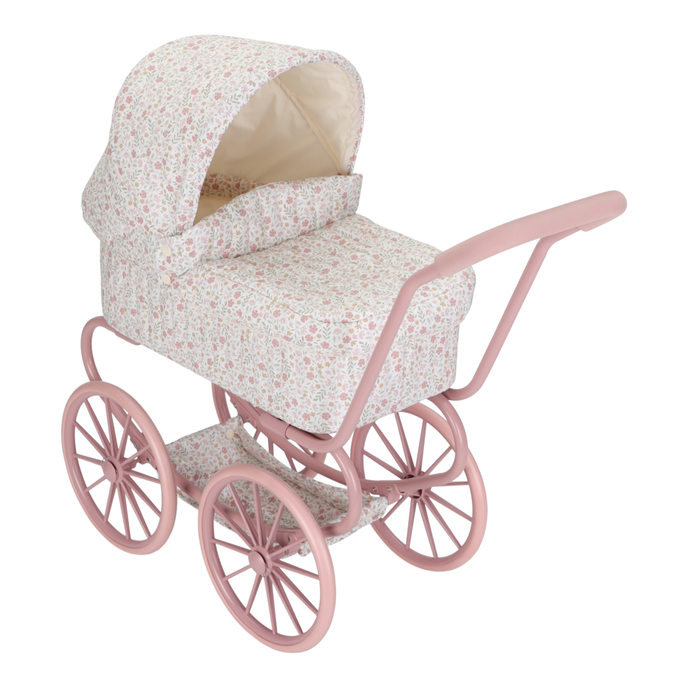 Little Dutch rosa Puppenwagen Metall Soft Flowers | einfachschoen