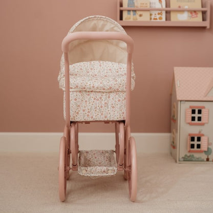 Little Dutch rosa Puppenwagen Metall Soft Flowers | einfachschoen