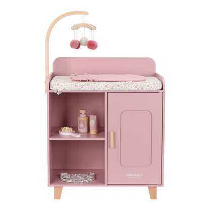Little Dutch rosa Puppenwickeltisch FSC Holz