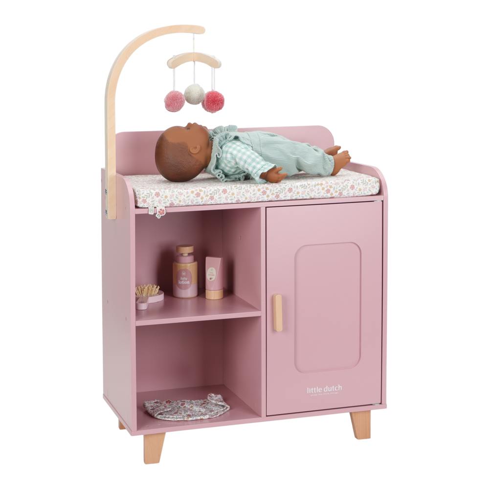 Little Dutch rosa Puppenwickeltisch FSC Holz Bild 14