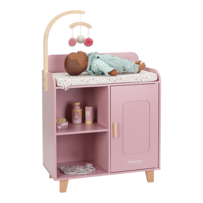 Little Dutch rosa Puppenwickeltisch FSC Holz Bild 14