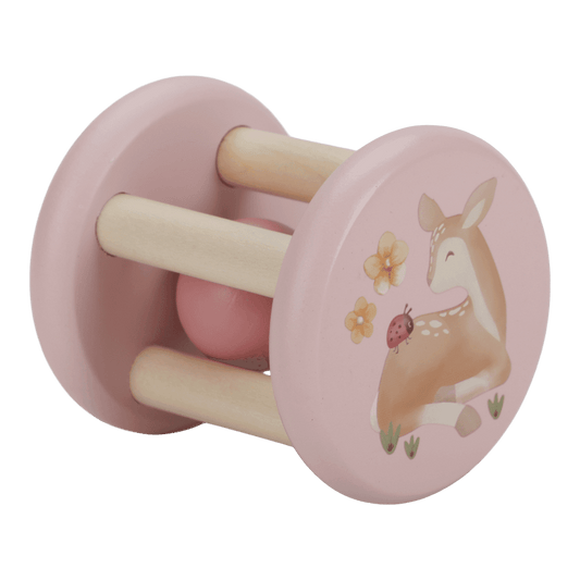 Little Dutch rosa Rasselroller Holz - die Rollrassel Fairy Garden