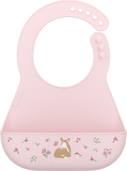 Little Dutch rosa Silikon Lätzchen Mio - Fairy Garden Mepal