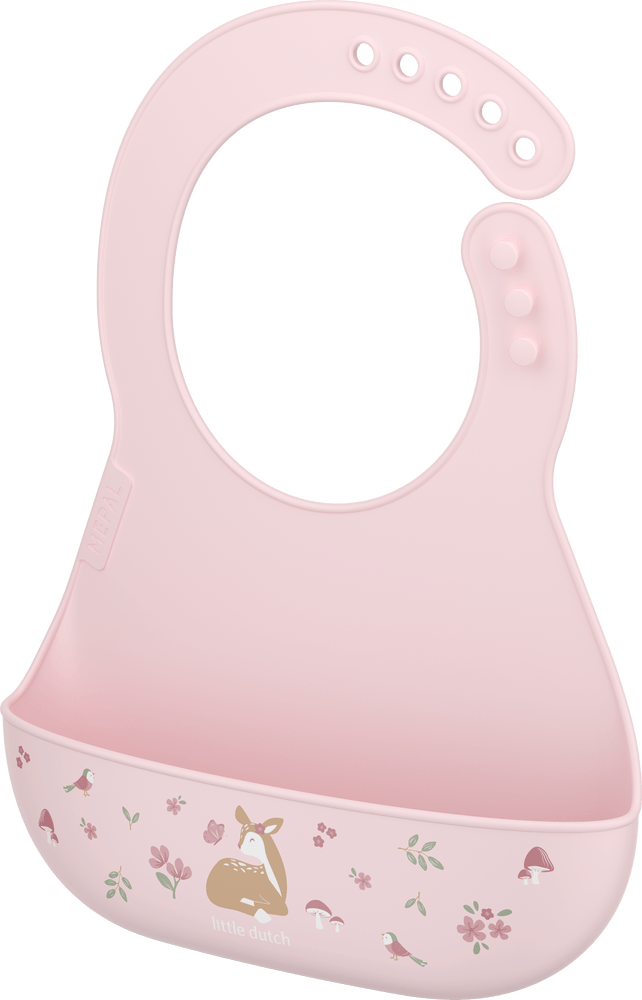 Little Dutch rosa Silikon Lätzchen Mio - Fairy Garden Mepal