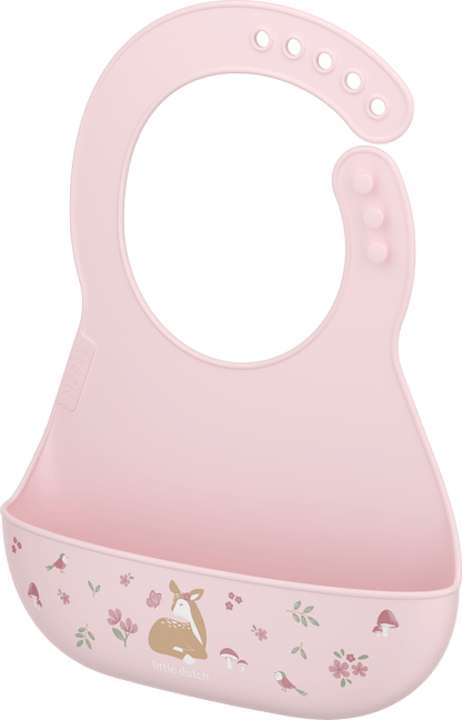Little Dutch rosa Silikon Lätzchen Mio - Fairy Garden Mepal