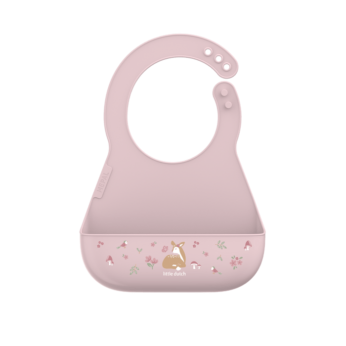 Little Dutch rosa Silikon Lätzchen Mio - Fairy Garden Mepal