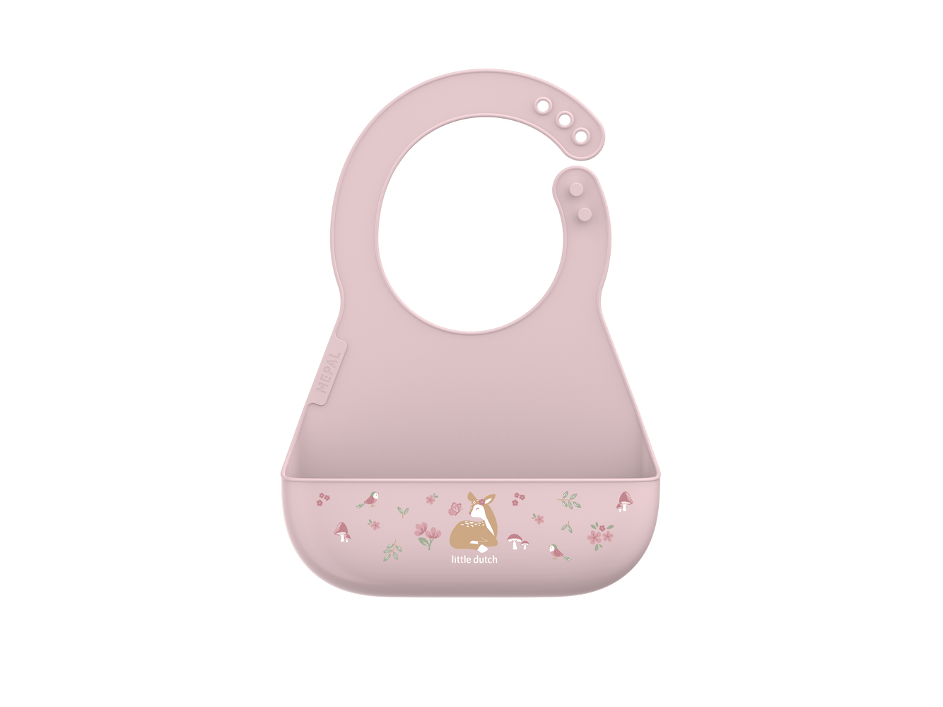 Little Dutch rosa Silikon Lätzchen Mio - Fairy Garden Mepal