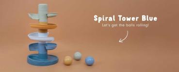 Spiralturm Blau Little Dutch 2007438 Kugelbahn