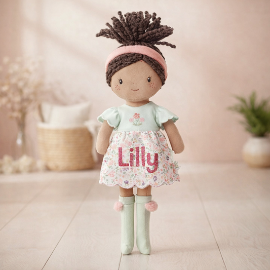 Little Dutch Kuschelpuppe Evi 35 cm Personalisierung Name Glitzer