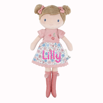 Little Dutch Kuschelpuppe Rosa 35 cm Personalisierung Name Glitzer Detailansicht