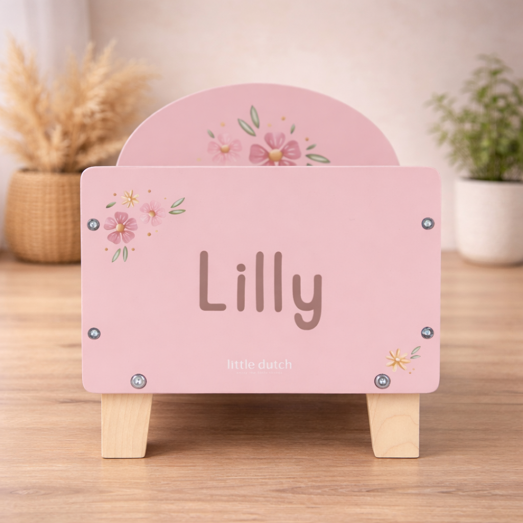 Little Dutch Puppenbett aus FSC Holz mit Namensgravur