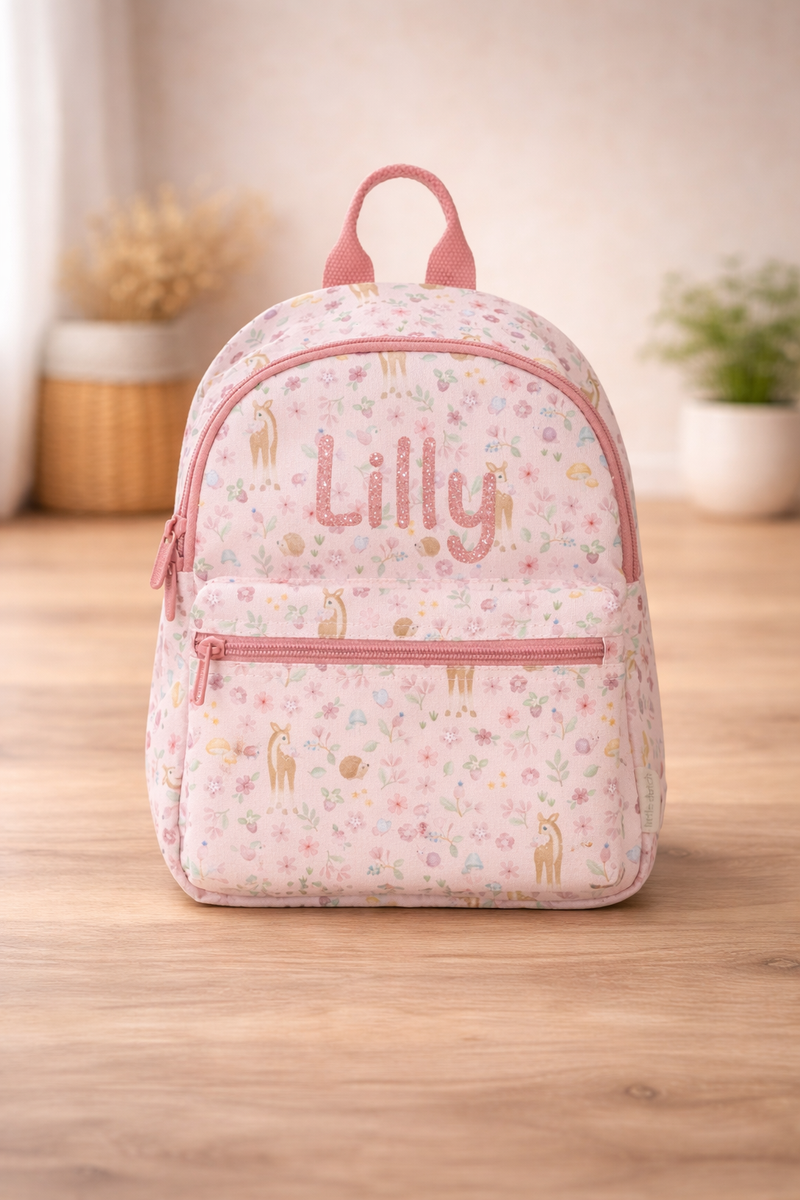 Little Dutch Rosa Kinder Rucksack Fairy Garden Personalisierung mit Namen