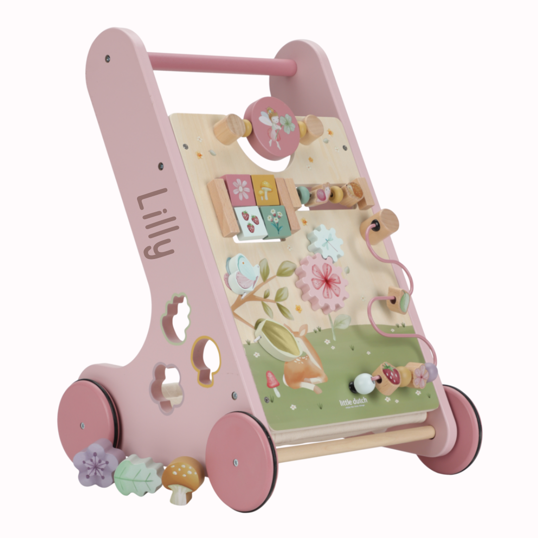 Little Dutch Rosa Laufwagen Multi Activity Fairy Garden Personalisierung Name Funktionen Detail