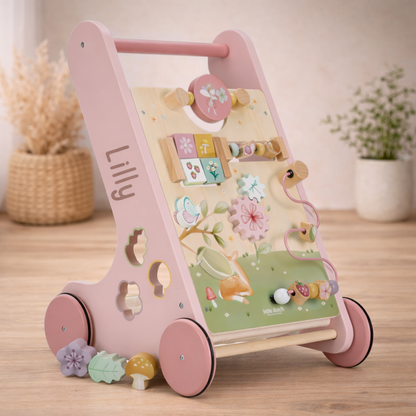 Little Dutch Rosa Laufwagen Multi Activity Fairy Garden Personalisierung Name mit Verpackung