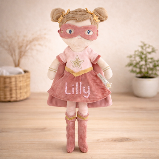 Little Dutch Schmusepuppe Superheld Rosa