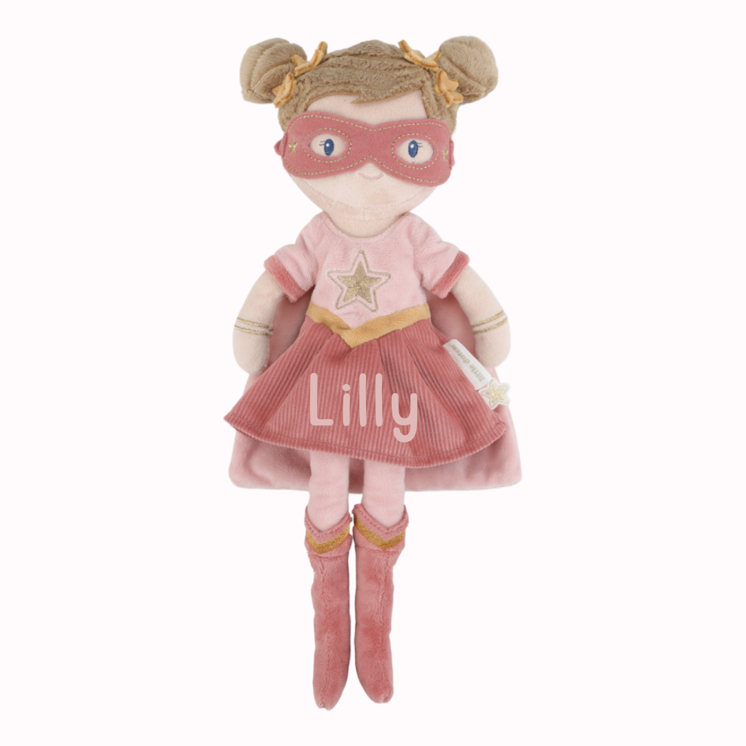 Little Dutch Schmusepuppe Superheld Rosa Detailansicht