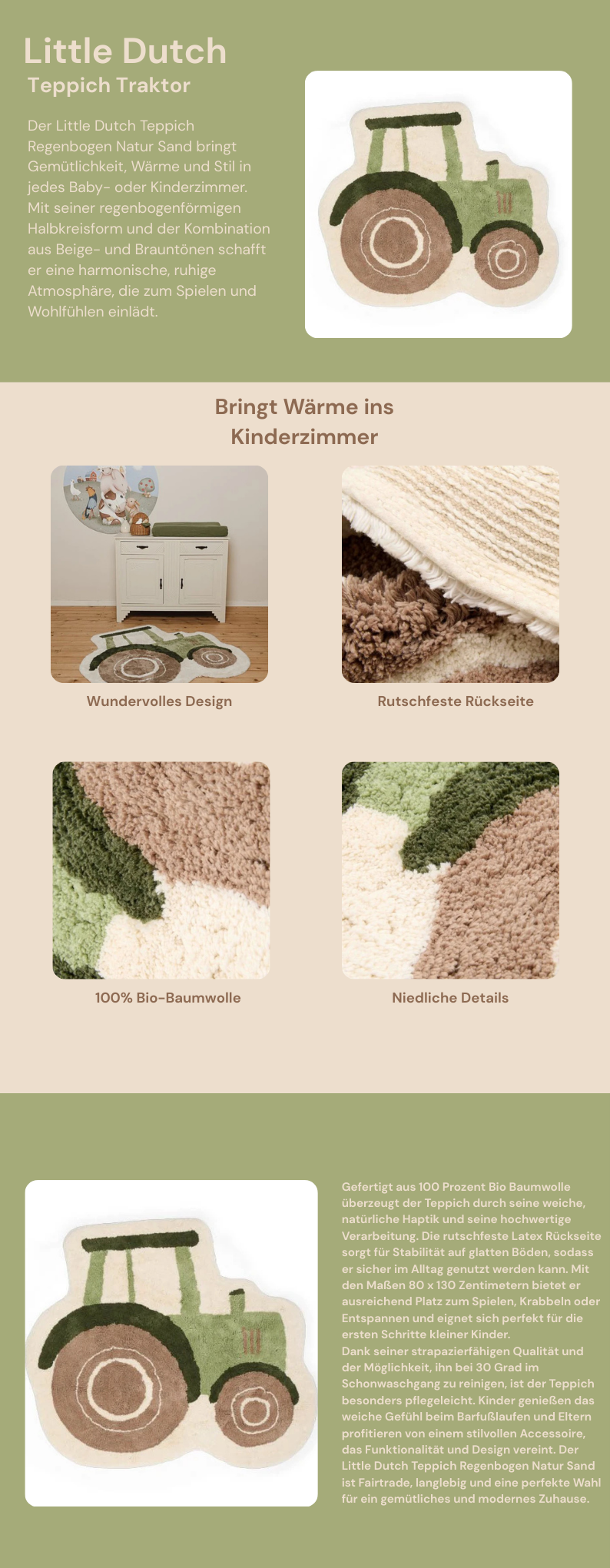 Little Dutch Teppich Traktor