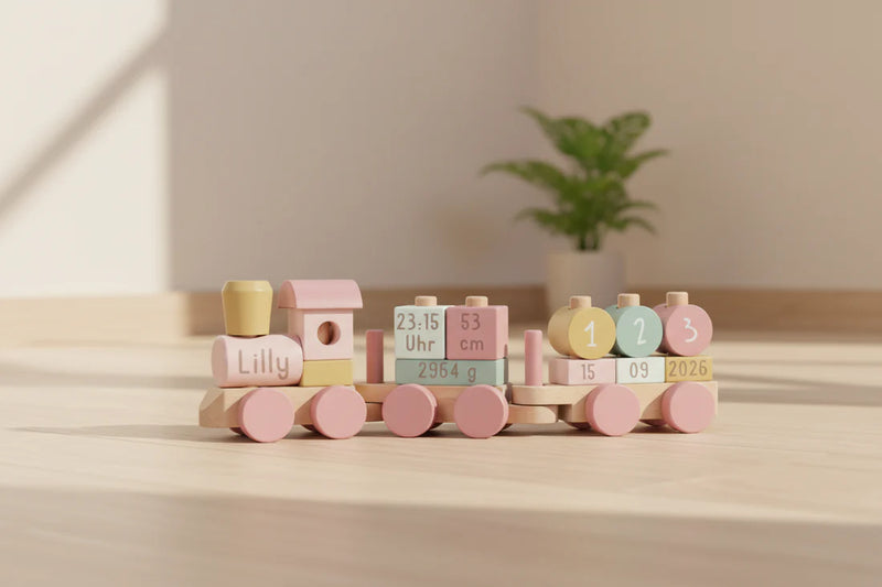 Little Dutch rosa Holz Eisenbahn zur Geburt