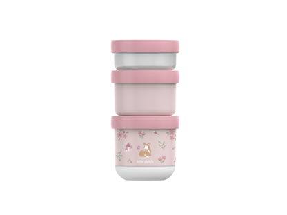 Little Dutch rosa Snackbox stapelbar Mepal Mio 3-teilig Fairy Garden