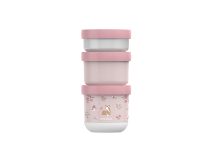 Little Dutch rosa Snackbox stapelbar Mepal Mio 3-teilig Fairy Garden