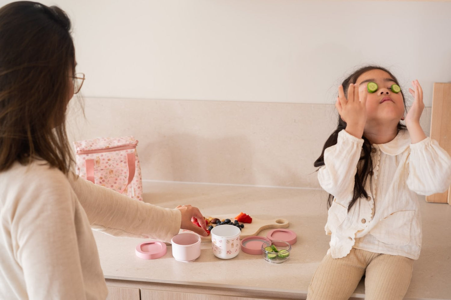 Little Dutch rosa Snackbox stapelbar Mepal Mio 3-teilig Fairy Garden