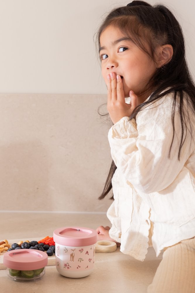 Little Dutch rosa Snackbox stapelbar Mepal Mio 3-teilig Fairy Garden