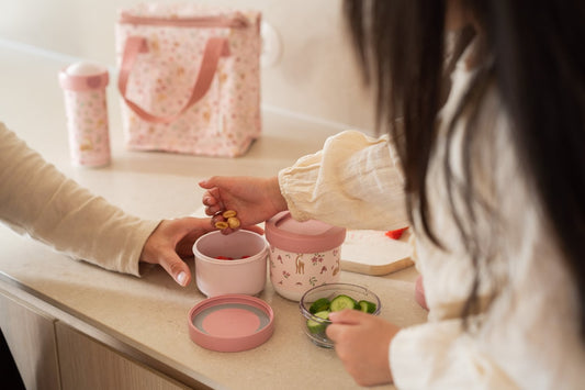 Little Dutch rosa Snackbox stapelbar Mepal Mio 3-teilig Fairy Garden