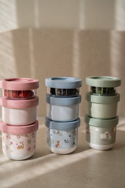 Little Dutch rosa Snackbox stapelbar Mepal Mio 3-teilig Fairy Garden