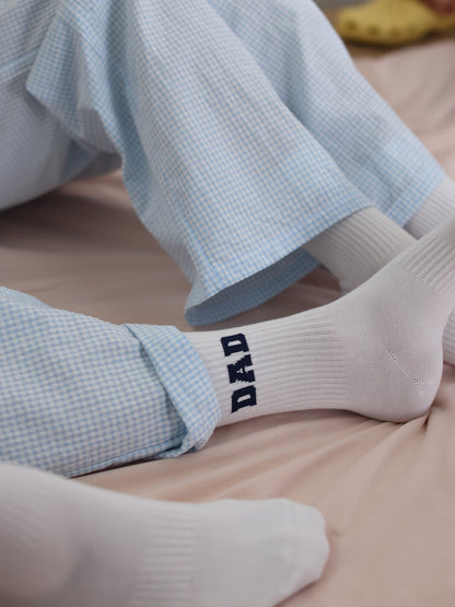 Famvibes Dad College Socken weiß