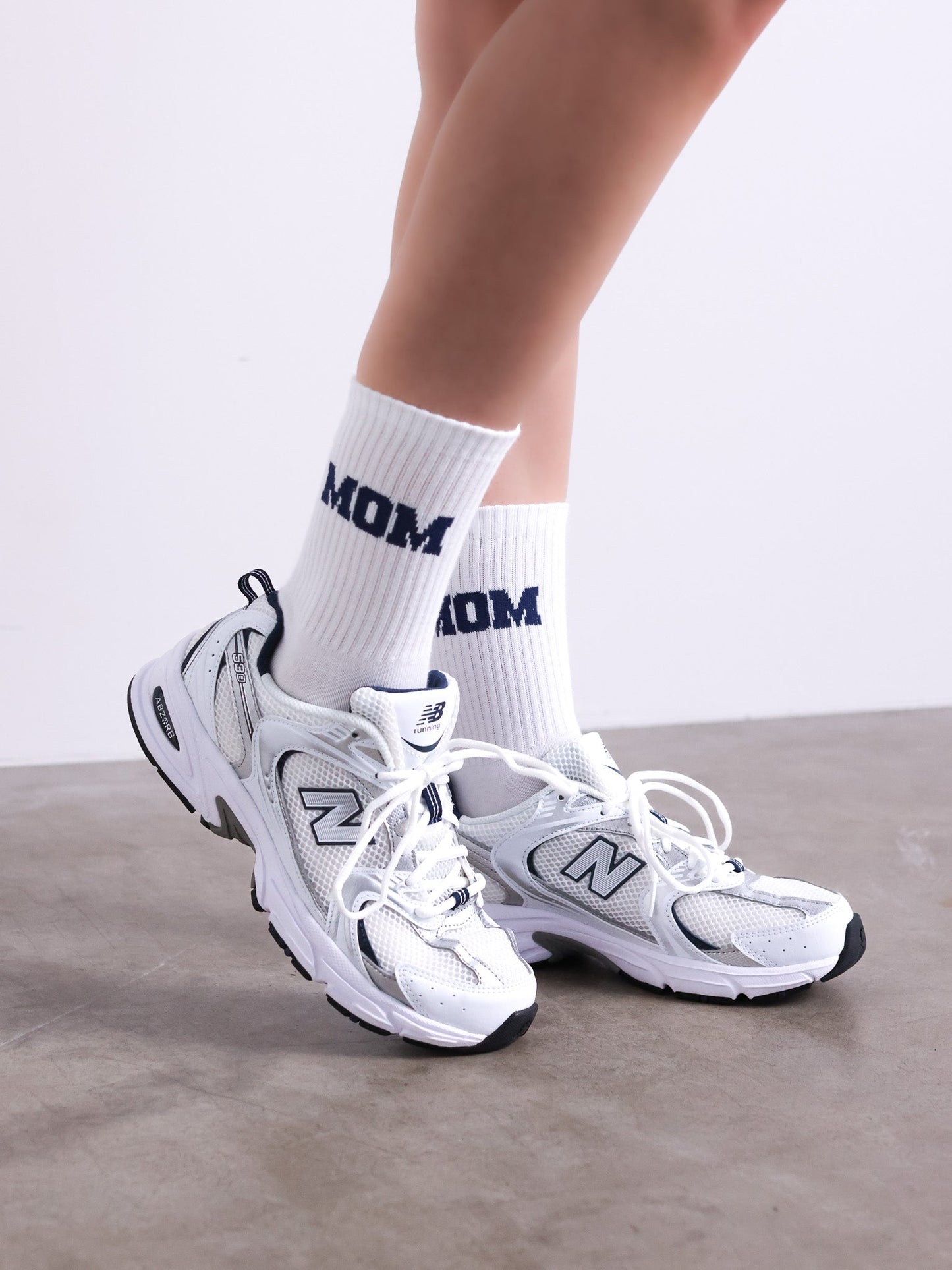 Famvibes Mom College Socken weiß