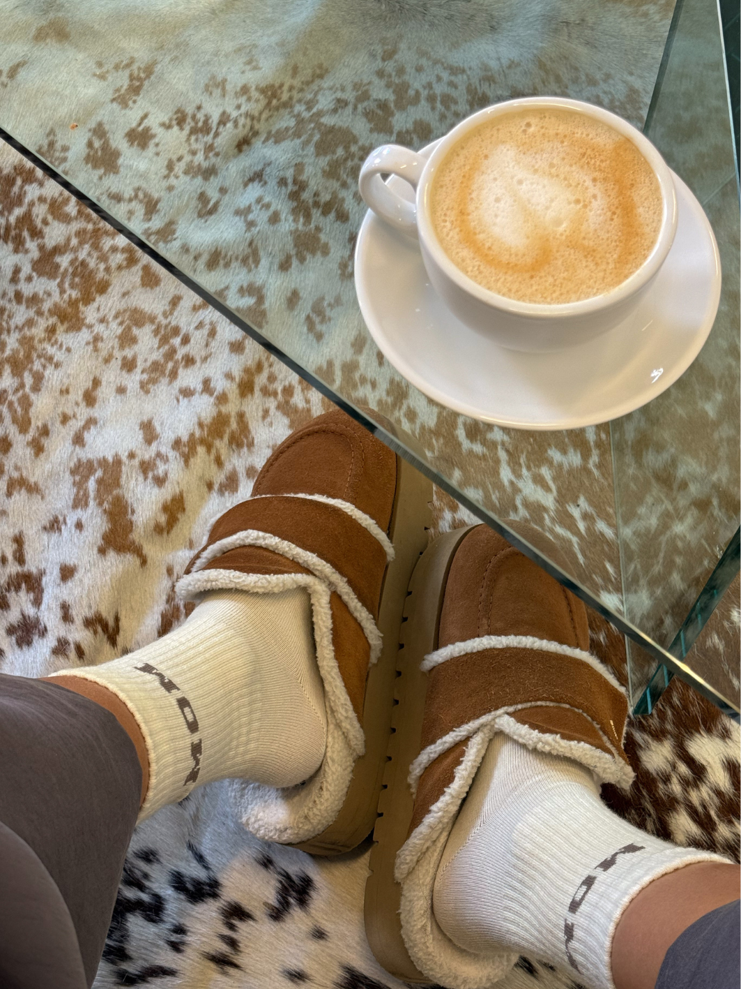 Famvibes Mom College Wollsocken taupe