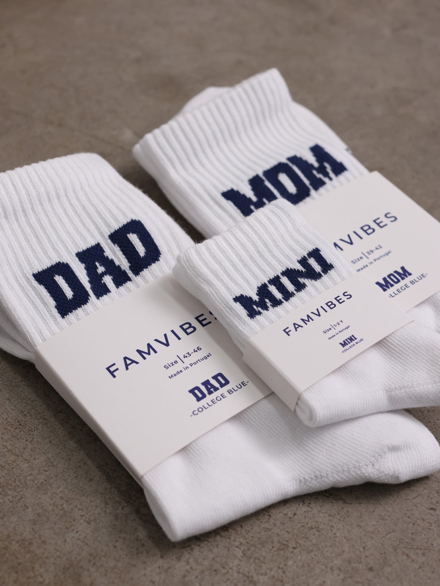Famvibes Dad College Socken weiß