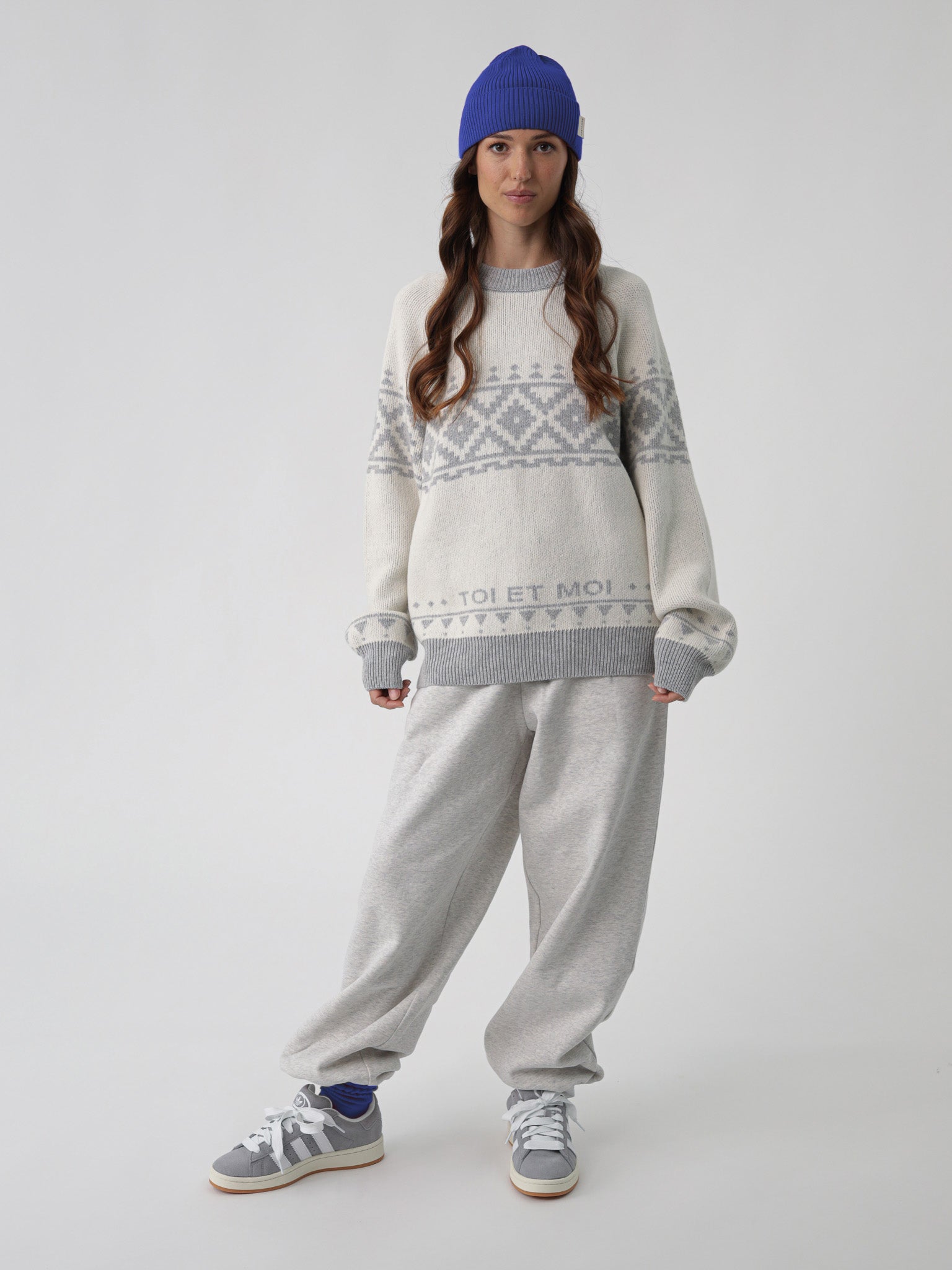 Famvibes Slouchy Socken Adult Winternight Blau