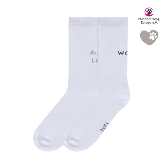 Palopa PALOPA Tennis Socken 2er Set - Lettering Blue Grey Studio