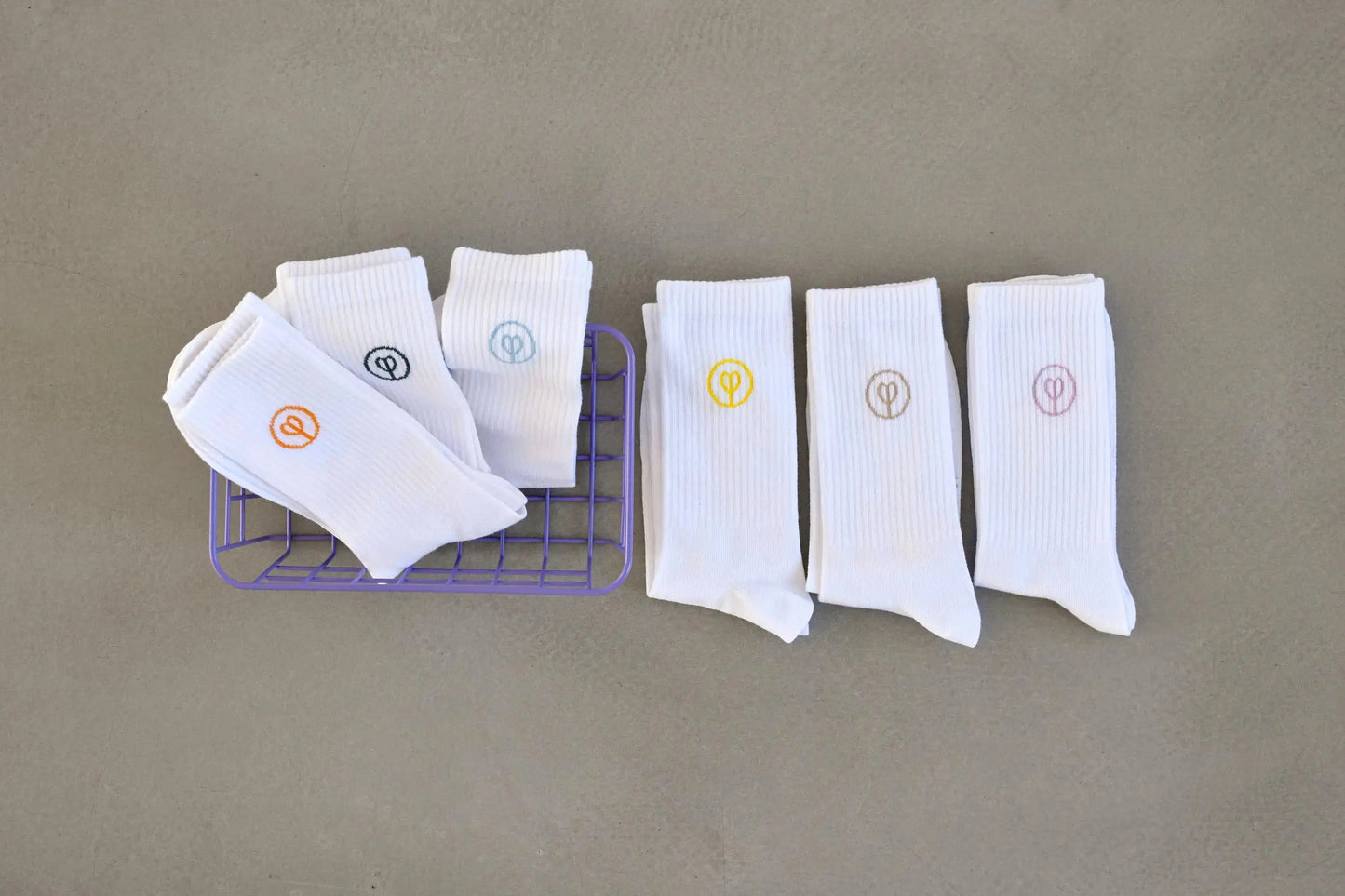 Palopa PALOPA Tennis Socken 3er Set - Logo Lemon Brown Orchid