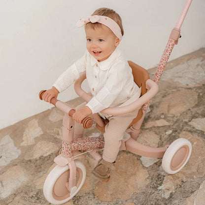 Little Dutch Rosa Dreirad 4 in 1 mit Griff Fairy Floral mit Verpackung