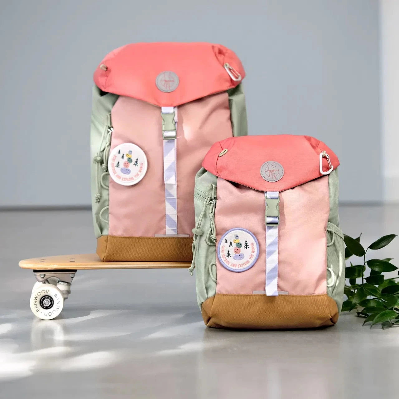 Lässig Kinderrucksack Outdoor Rosa seitliche Außenfächer für Trinkflasche