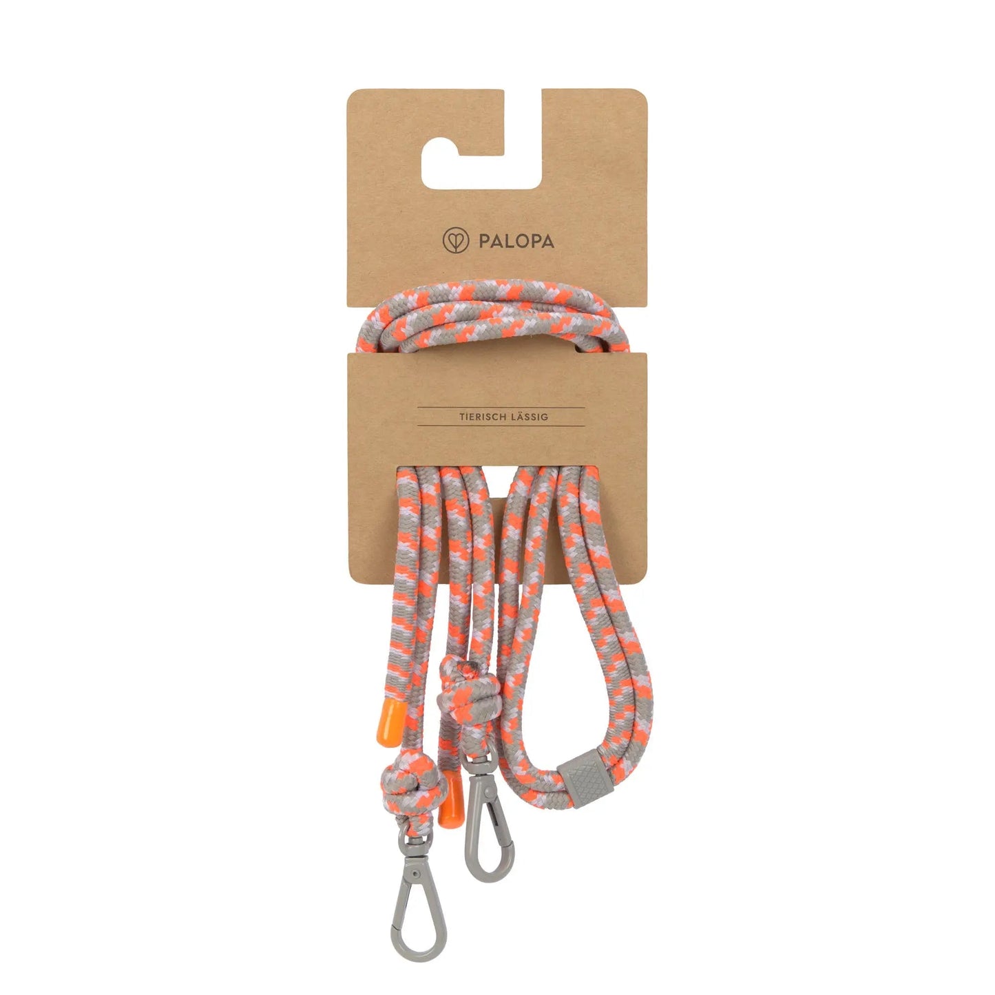 Palopa Schultergurt Leckerlibeutel Taupe Neon Orange