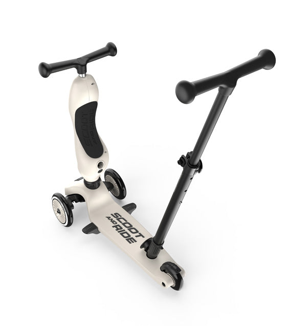 scoote and ride Highwaykick 1 Push and Go ash mit Zubehör