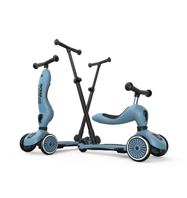 scoote and ride Highwaykick 1 Push and Go steel von der Seite