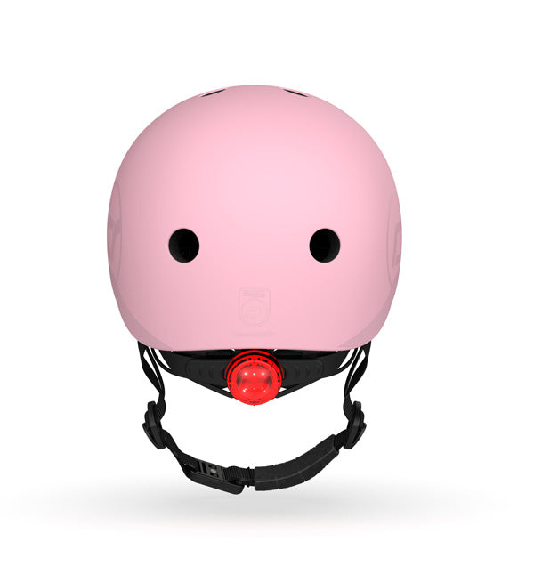 Scoot and Ride Kinderhelm Größe S rose LED Helm Detailansicht