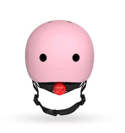 Scoot and Ride Kinderhelm Größe S rose LED Helm Detailansicht